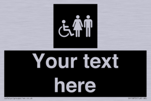 Custom information: black panel disabled female and male